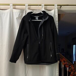 Free Country Black Ski Jacket with Silver Details